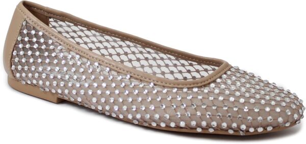 Steve Madden Auden Ballerina Donna Tela Strass Rosa Nude-0