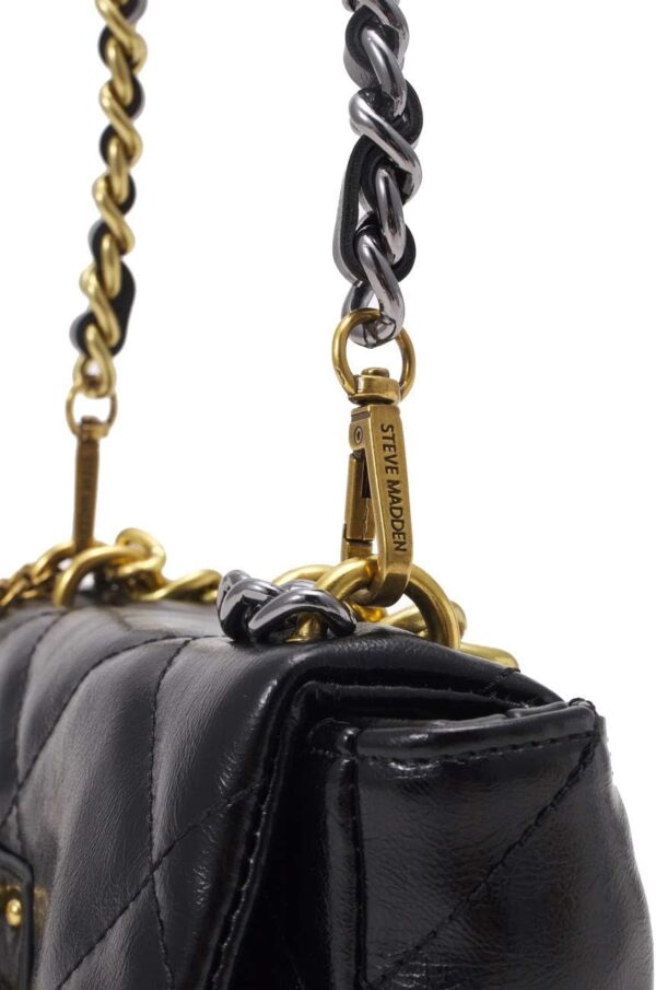 Borsa a tracolla Steve Madden nera tracolla rimovibile-2