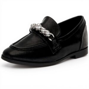 Steve Madden Carrina Mocassino Donna Pelle Vegana Nero Oro