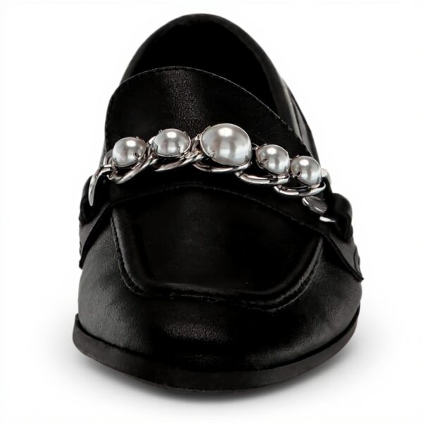 Steve Madden Carrina Mocassino Donna Pelle Vegana Nero Oro