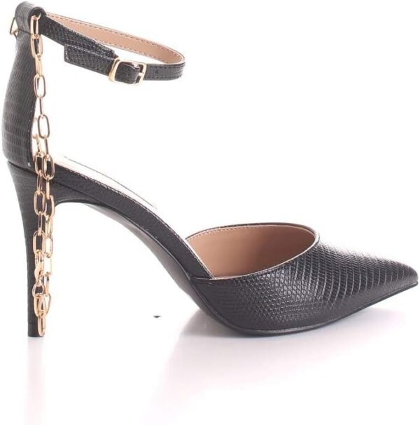 Sandali Steve Madden Lioness Nero pelle serpente donna-5