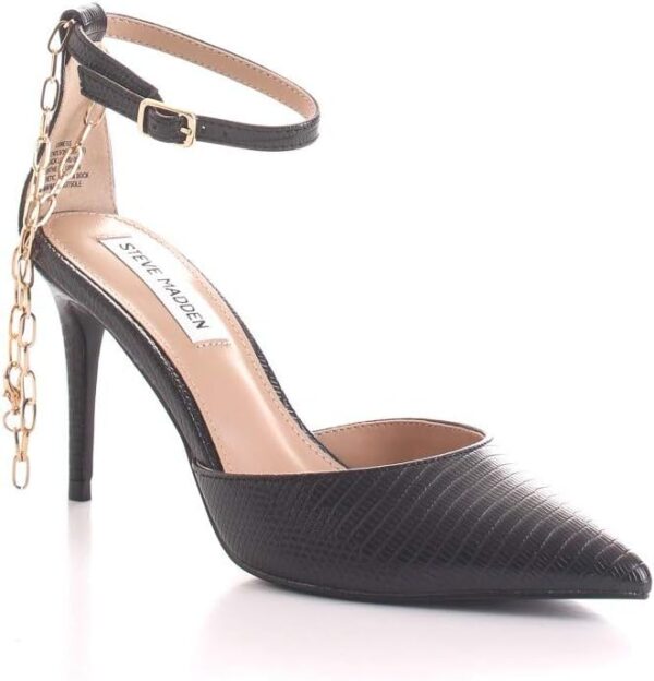 Sandali Steve Madden Lioness Nero pelle serpente donna-6