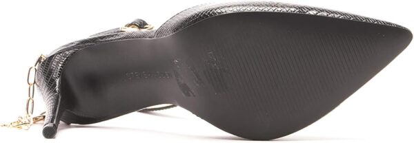 Sandali Steve Madden Lioness Nero pelle serpente tacco 9 cm-4